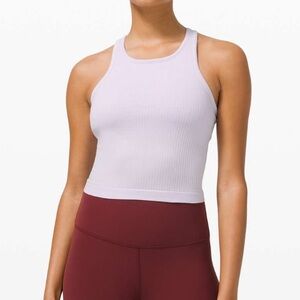 Lululemon Ebb To Street Cropped Tank Top Lavender